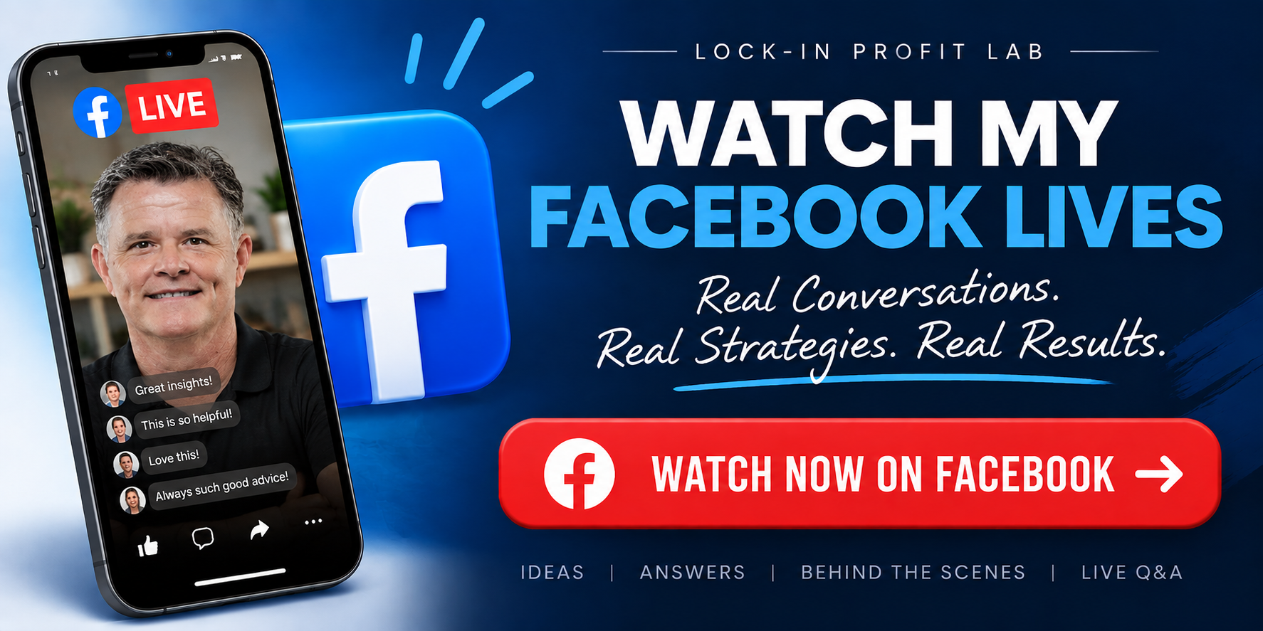 Watch Tim Bloom's Facebook Lives from the Lock-In Profit Lab — Real Conversations. Real Strategies. Real Results.